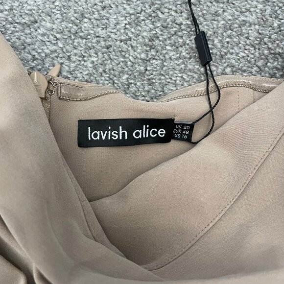 Lavish Alice Cocktail Dress, Cream/Tan/Nude, Womens Size XL NWT - Picture 3 of 4